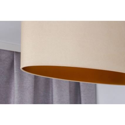 Duolla - Hanglamp aan een koord OVAL VEGAN 1xE27/15W/230V crème