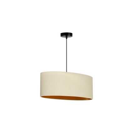 Duolla - Hanglamp aan een koord OVAL VEGAN 1xE27/15W/230V crème