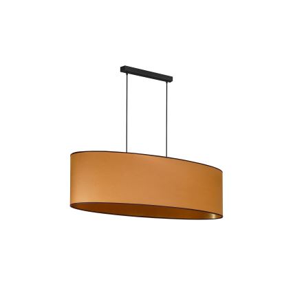 Duolla - Hanglamp aan een koord OVAL VEGAN 2xE27/15W/230V bruin