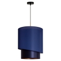 Duolla - Hanglamp aan een koord PARIJS 1xE27/15W/230V diameter 40 cm blauw/goud