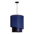 Duolla - Hanglamp aan een koord PARIJS 1xE27/15W/230V diameter 40 cm blauw/goud