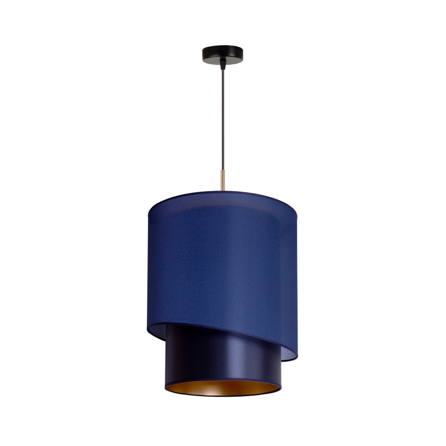 Duolla - Hanglamp aan een koord PARIJS 1xE27/15W/230V diameter 40 cm blauw/goud