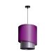 Duolla - Hanglamp aan een koord PARIJS 1xE27/15W/230V diameter 40 cm paars/zilver