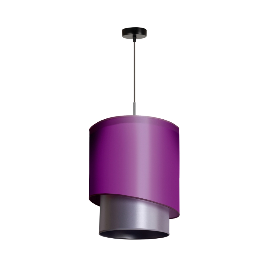 Duolla - Hanglamp aan een koord PARIJS 1xE27/15W/230V diameter 40 cm paars/zilver