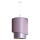 Duolla - Hanglamp aan een koord PARIJS 1xE27/15W/230V diameter 40 cm roze/zilver/koper