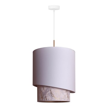 Duolla - Hanglamp aan een koord PARIJS 1xE27/15W/230V diameter 40 cm wit/beige