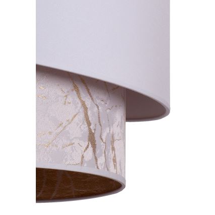 Duolla - Hanglamp aan een koord PARIJS 1xE27/15W/230V diameter 40 cm wit/beige