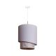 Duolla - Hanglamp aan een koord PARIJS 1xE27/15W/230V diameter 40 cm wit/beige
