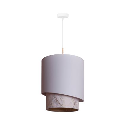 Duolla - Hanglamp aan een koord PARIJS 1xE27/15W/230V diameter 40 cm wit/beige