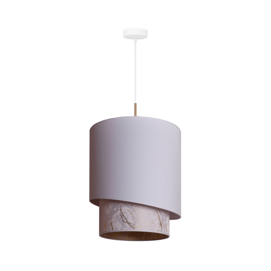 Duolla - Hanglamp aan een koord PARIJS 1xE27/15W/230V diameter 40 cm wit/beige