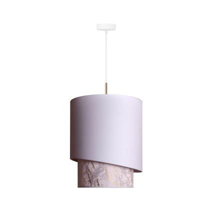 Duolla - Hanglamp aan een koord PARIJS 1xE27/15W/230V diameter 40 cm wit/beige