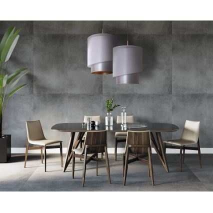 Duolla - Hanglamp aan een koord PARIJS 1xE27/15W/230V diameter 40 cm zilver/goud