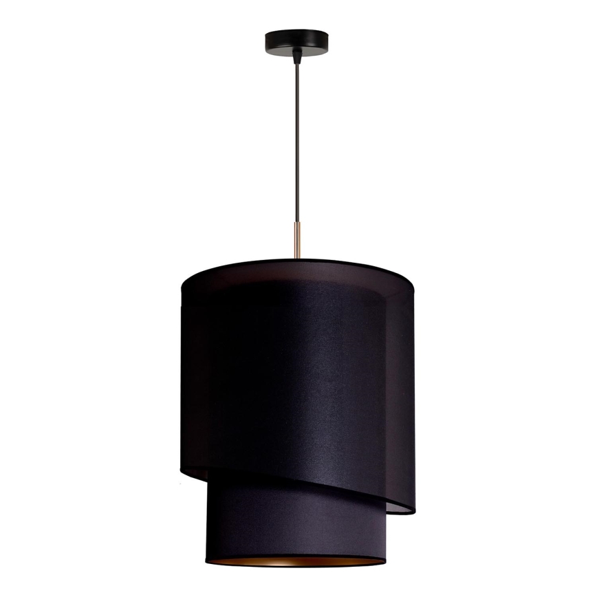 Duolla - Hanglamp aan een koord PARIJS 1xE27/15W/230V diameter 40 cm zwart/goud