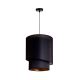 Duolla - Hanglamp aan een koord PARIJS 1xE27/15W/230V diameter 40 cm zwart/goud