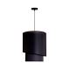Duolla - Hanglamp aan een koord PARIJS 1xE27/15W/230V diameter 40 cm zwart/goud