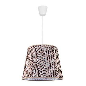 Duolla - Hanglamp aan een koord POP 1xE27/40W/230V wol diameter 38 cm bruin