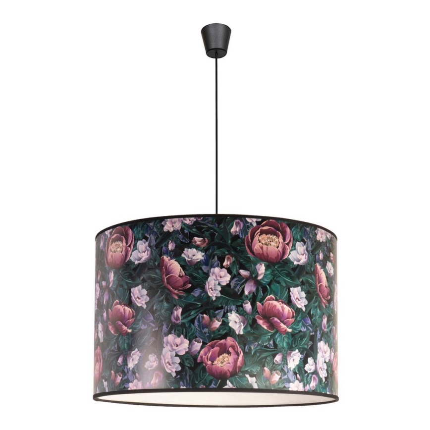Duolla - Hanglamp aan een koord PRINT L 1xE27/40W/230V diameter 45 cm bloemen