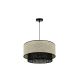 Duolla - Hanglamp aan een koord RATTAN YUTE 1xE27/15W/230V grijs/zwart