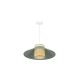 Duolla - Hanglamp aan een koord RIO RATTAN 1xE27/15W/230V groen/rotan