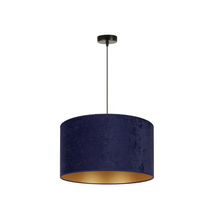 Duolla - Hanglamp aan een koord ROLLER 1xE27/15W/230V diameter 40 cm blauw/goud