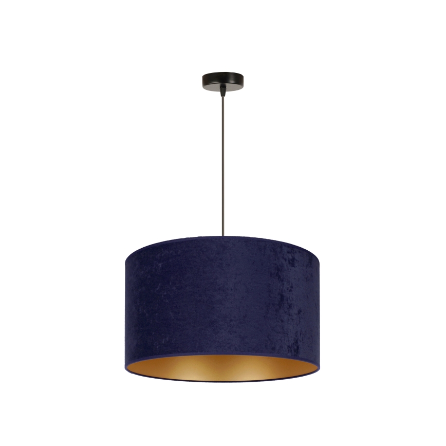 Duolla - Hanglamp aan een koord ROLLER 1xE27/15W/230V diameter 40 cm blauw/goud