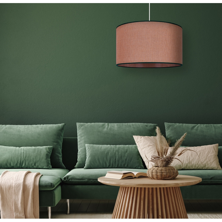 Duolla - Hanglamp aan een koord ROLLER 1xE27/15W/230V diameter 40 cm bruin/zwart