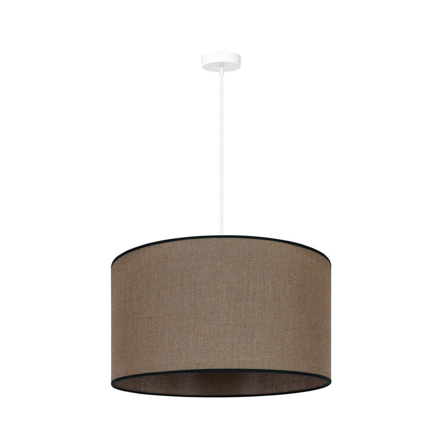 Duolla - Hanglamp aan een koord ROLLER 1xE27/15W/230V diameter 40 cm bruin/zwart