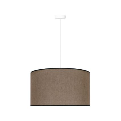 Duolla - Hanglamp aan een koord ROLLER 1xE27/15W/230V diameter 40 cm bruin/zwart