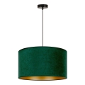 Duolla - Hanglamp aan een koord ROLLER 1xE27/15W/230V diameter 40 cm donker groen/goud