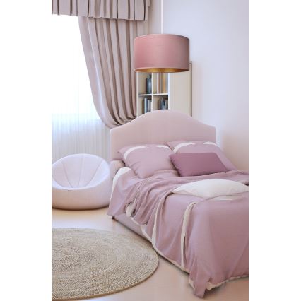 Duolla - Hanglamp aan een koord ROLLER 1xE27/15W/230V diameter 40 cm roze/goud