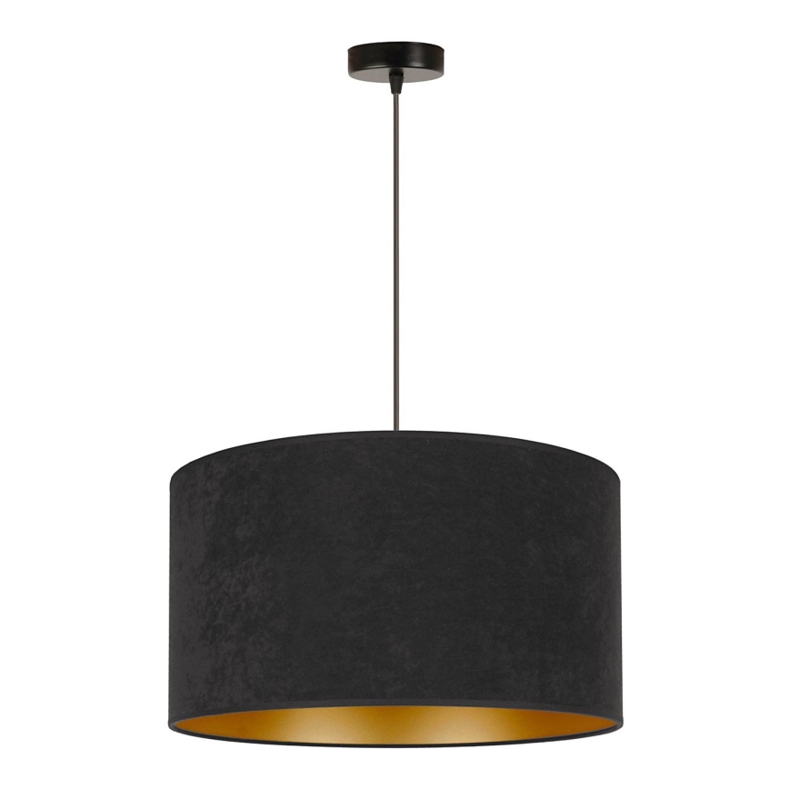 Duolla - Hanglamp aan een koord ROLLER 1xE27/15W/230V diameter 40 cm zwart/goud
