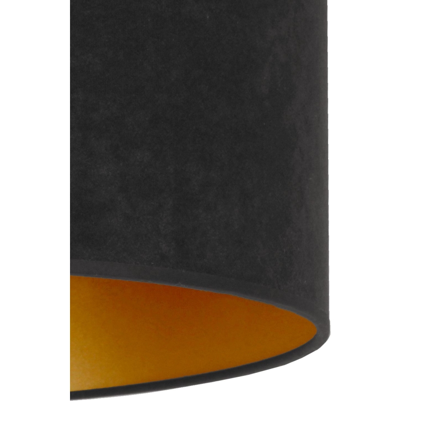 Duolla - Hanglamp aan een koord ROLLER 1xE27/15W/230V diameter 40 cm zwart/goud
