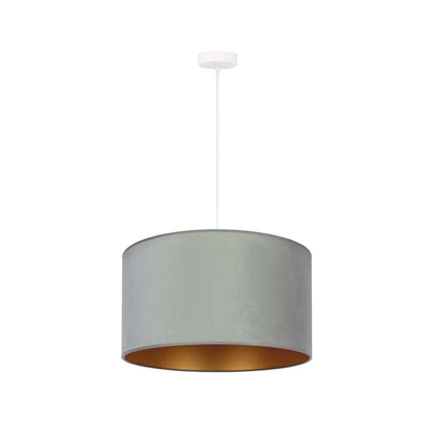 Duolla - Hanglamp aan een koord ROLLER 1xE27/15W/230V lamp diameter 40 cm groen/goud