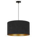 Duolla - Hanglamp aan een koord ROLLER 1xE27/15W/230V zwart/gouden