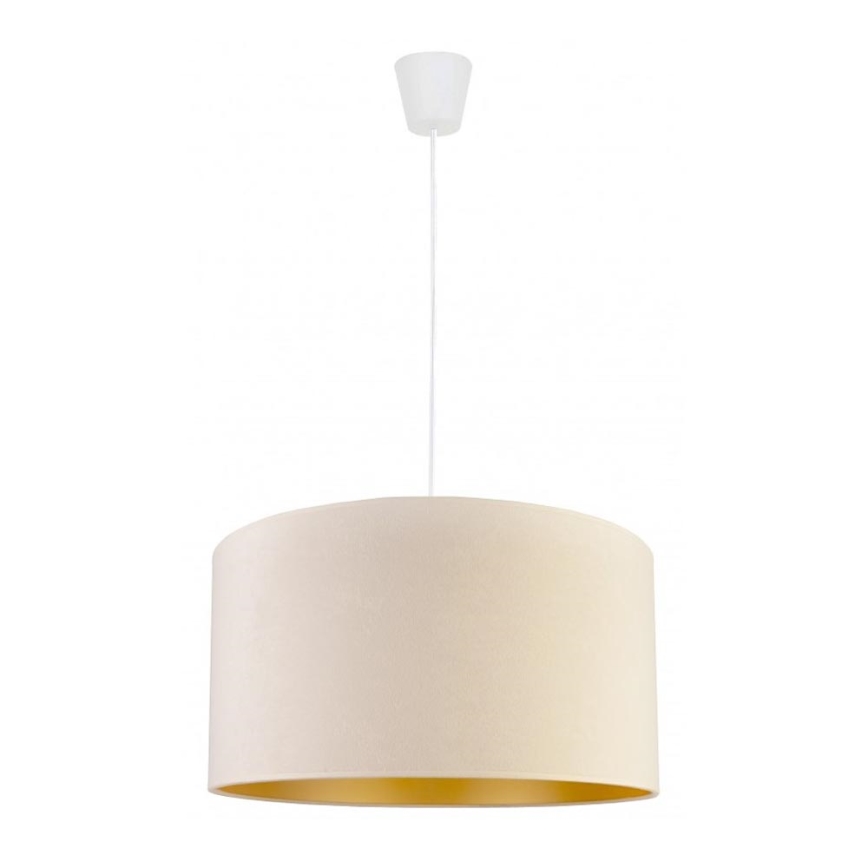 Duolla - Hanglamp aan een koord ROLLER 1xE27/40W/230V diameter 40 cm crème