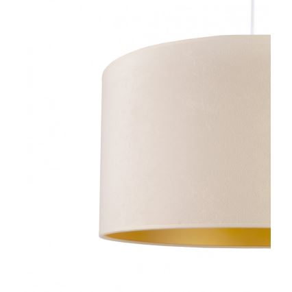 Duolla - Hanglamp aan een koord ROLLER 1xE27/40W/230V diameter 40 cm crème