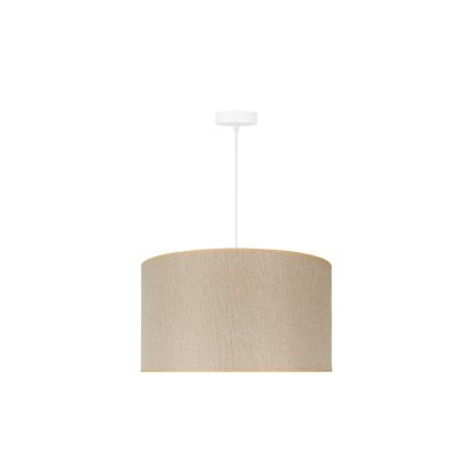 Duolla - Hanglamp aan een koord ROLLER ECO RECYCLING 1xE27/15W/230V diameter 45 cm crème