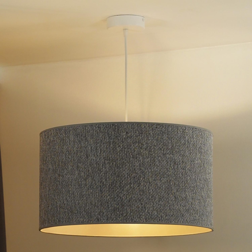 Duolla - Hanglamp aan een koord ROLLER ECO RECYCLING 1xE27/15W/230V diameter 45 cm grijs