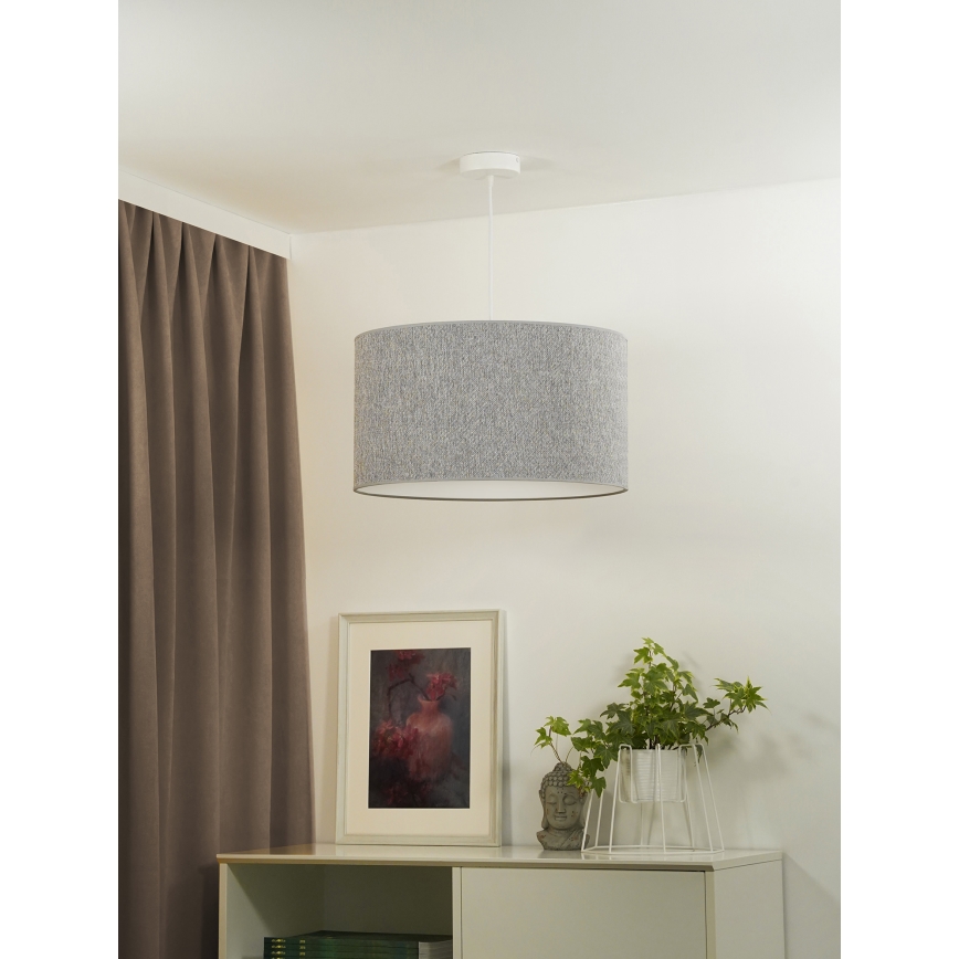 Duolla - Hanglamp aan een koord ROLLER ECO RECYCLING 1xE27/15W/230V diameter 45 cm grijs