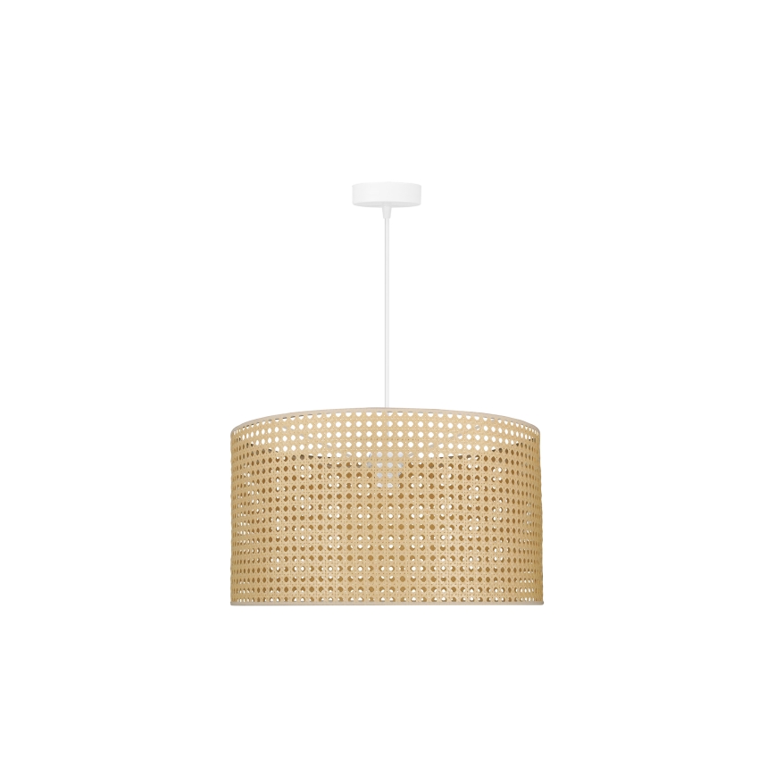 Duolla - Hanglamp aan een koord ROLLER RATTAN 1xE27/15W/230V diameter 45 cm beige