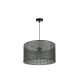 Duolla - Hanglamp aan een koord ROLLER RATTAN 1xE27/15W/230V zwart