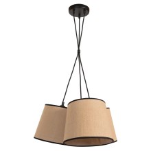 Duolla - Hanglamp aan een koord ROSSA 3xE27/15W/230V bruin/zwart