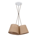 Duolla - Hanglamp aan een koord ROSSA 3xE27/15W/230V diameter 45 cm bruin