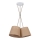 Duolla - Hanglamp aan een koord ROSSA 3xE27/15W/230V diameter 45 cm bruin