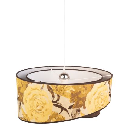 Duolla - Hanglamp aan een koord ROYAL 1xE27/40W/230V diameter 50 cm geel