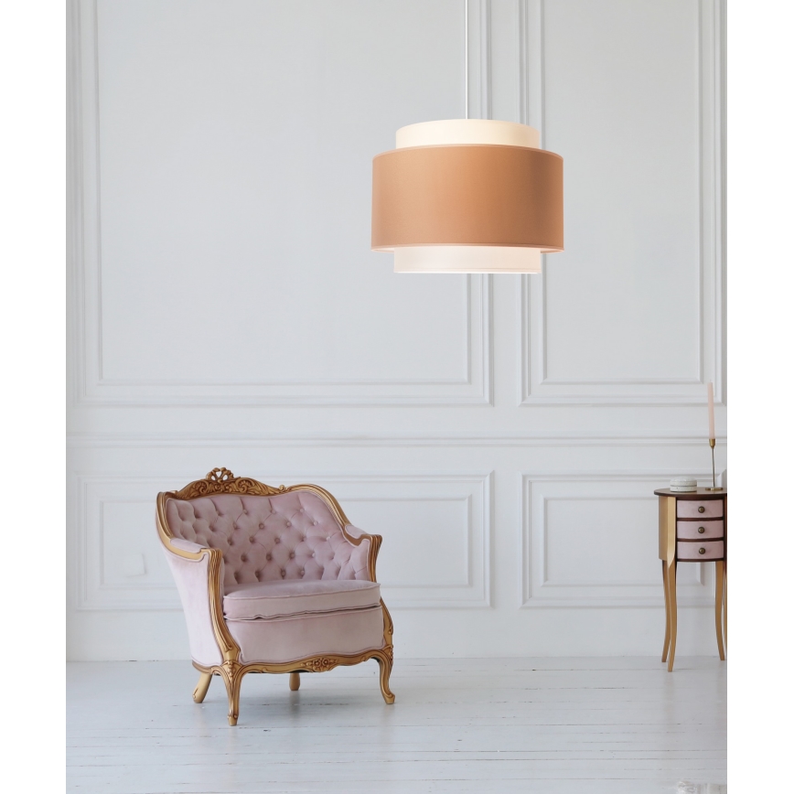 Duolla - Hanglamp aan een koord SOHO 1xE27/40W/230V diameter 40 cm beige/crème