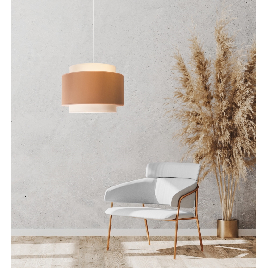 Duolla - Hanglamp aan een koord SOHO 1xE27/40W/230V diameter 40 cm beige/crème