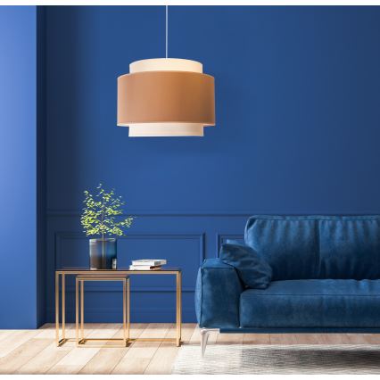Duolla - Hanglamp aan een koord SOHO 1xE27/40W/230V diameter 40 cm beige/crème