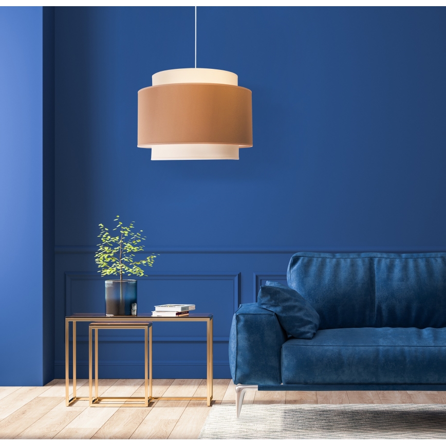 Duolla - Hanglamp aan een koord SOHO 1xE27/40W/230V diameter 40 cm beige/crème