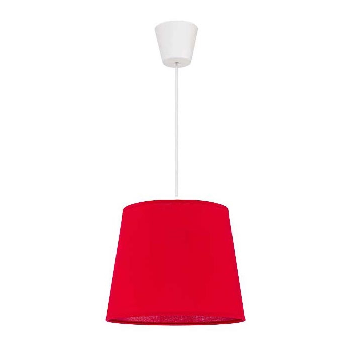 Duolla - Hanglamp aan een koord SOLO 1xE27/40W/230V diameter 24 cm rood